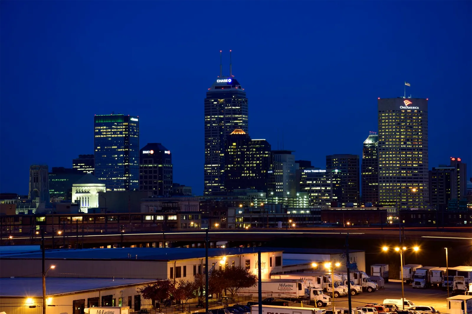 The Indianapolis, Indiana skyline