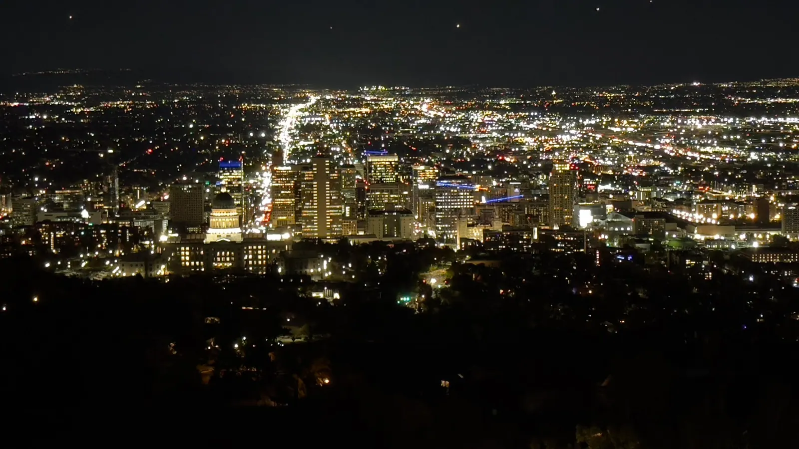 The Salt Lake City, Utah skyline